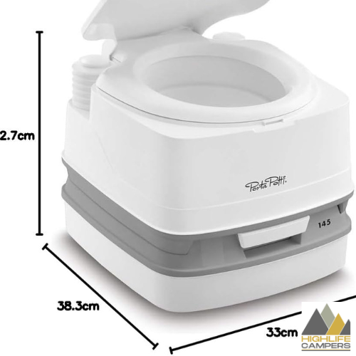 Thetford Porta Potti 145, Portable Toilet, White/Grey