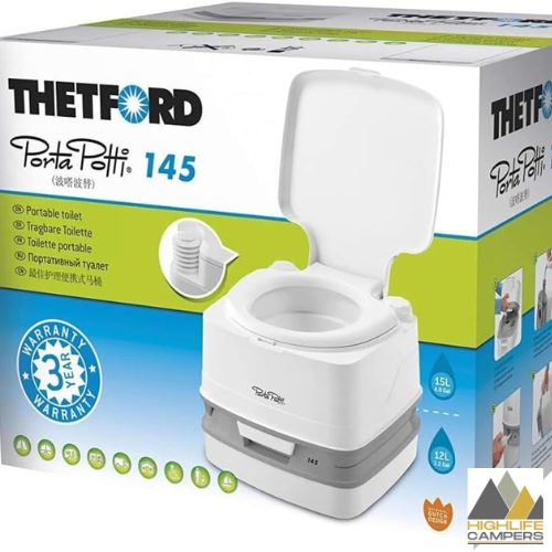 Thetford Porta Potti 145, Portable Toilet, White/Grey