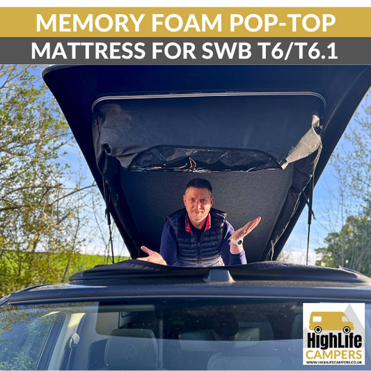 Memory Foam Pop-Top Roof Mattress For SWB VW T5/T6/T6.1